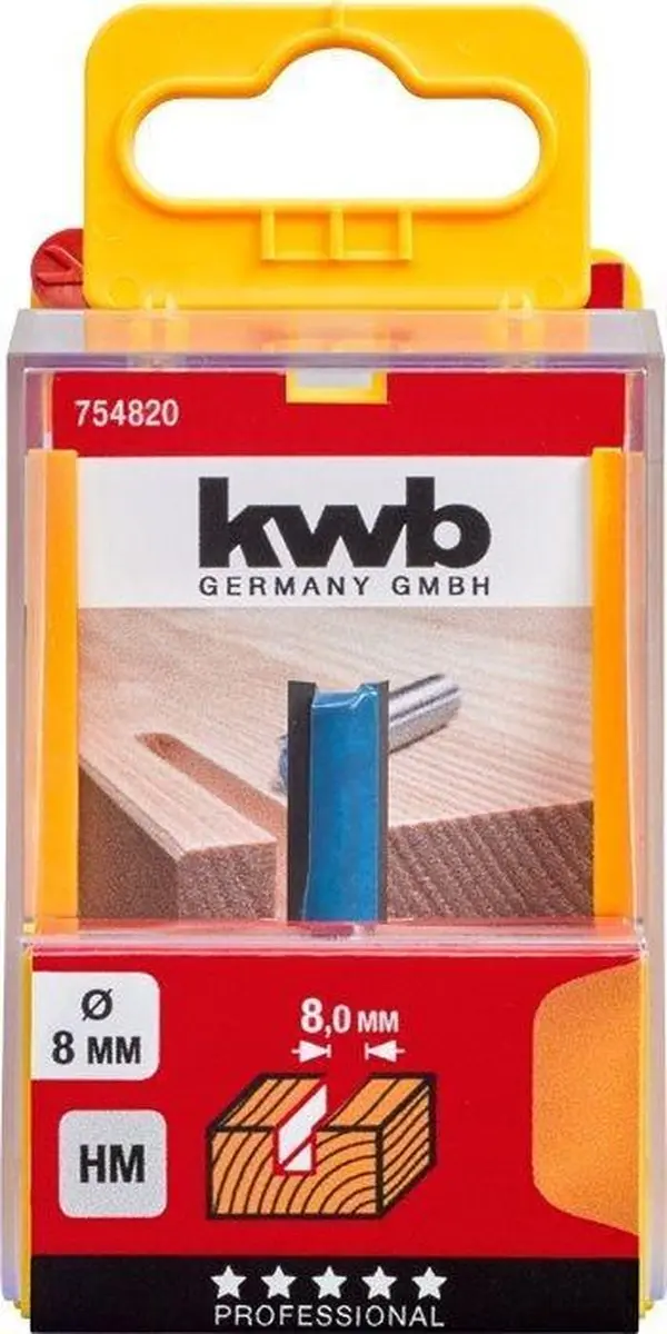 KWB Profielfrees Schacht 8mm HM Vingerfrees