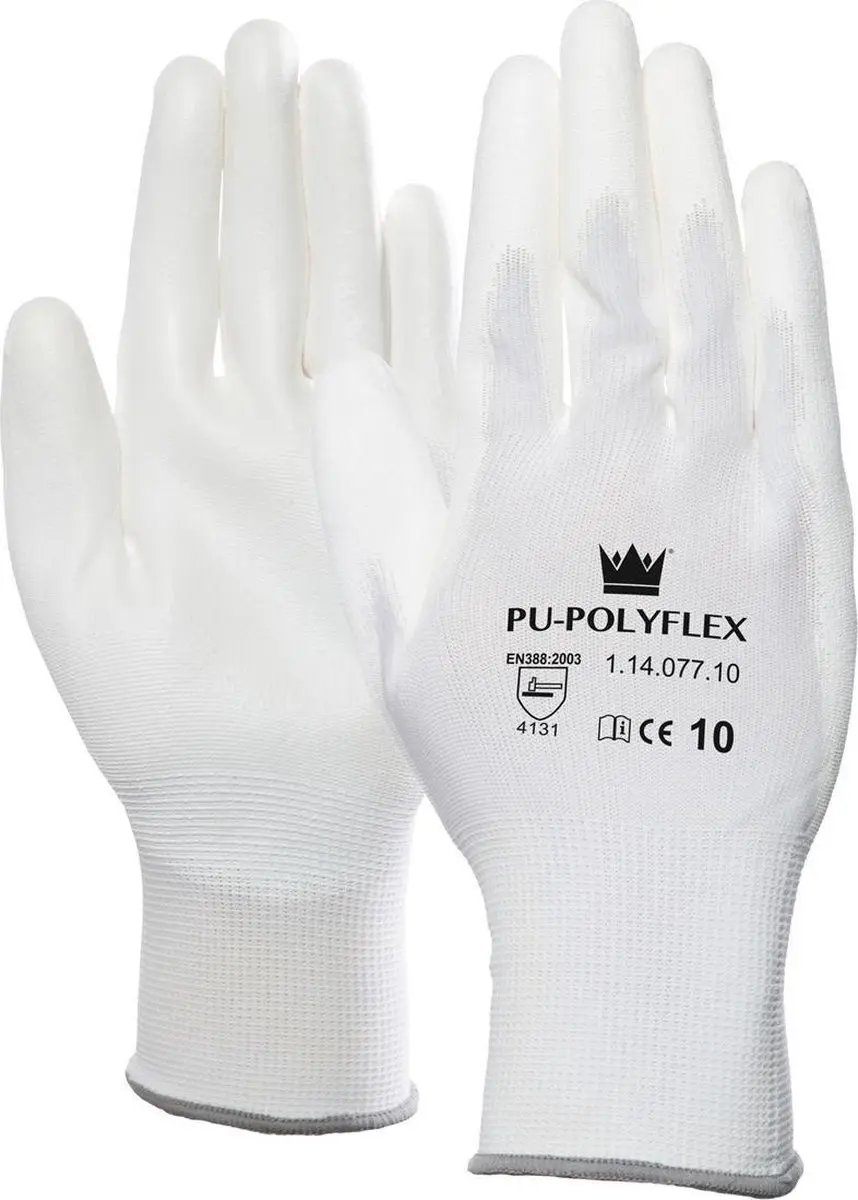 Oxxa Builder 14-077 Handschoenen - L - Wit - 12 Paar