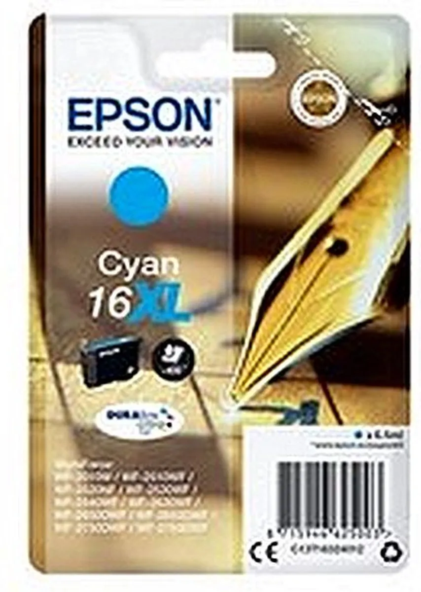 Epson 16XL C13T16324010 Inktcartridge - Cyaan 6,5ml