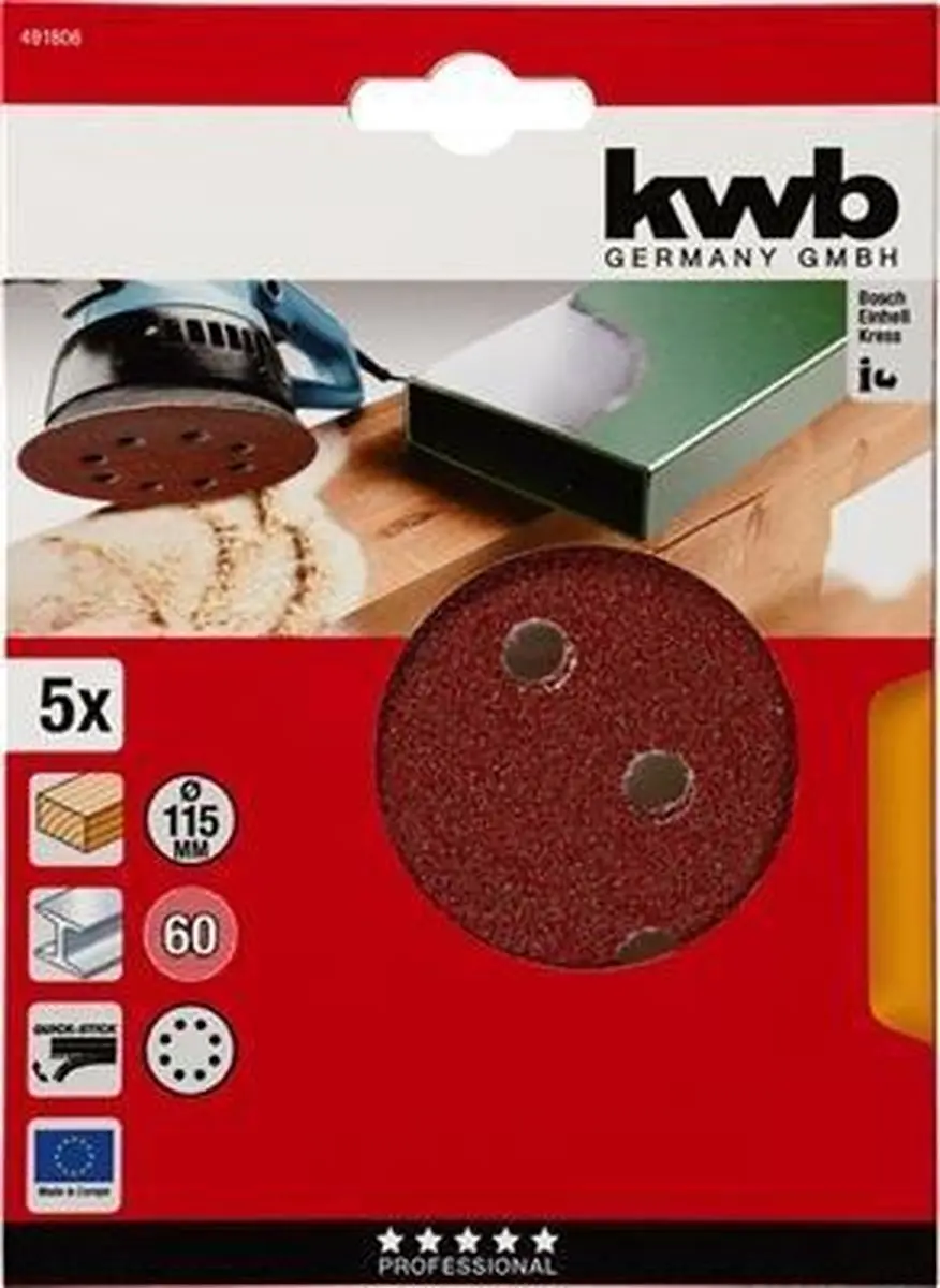 KWB Schuurschijf Ø115mm Korrel 60