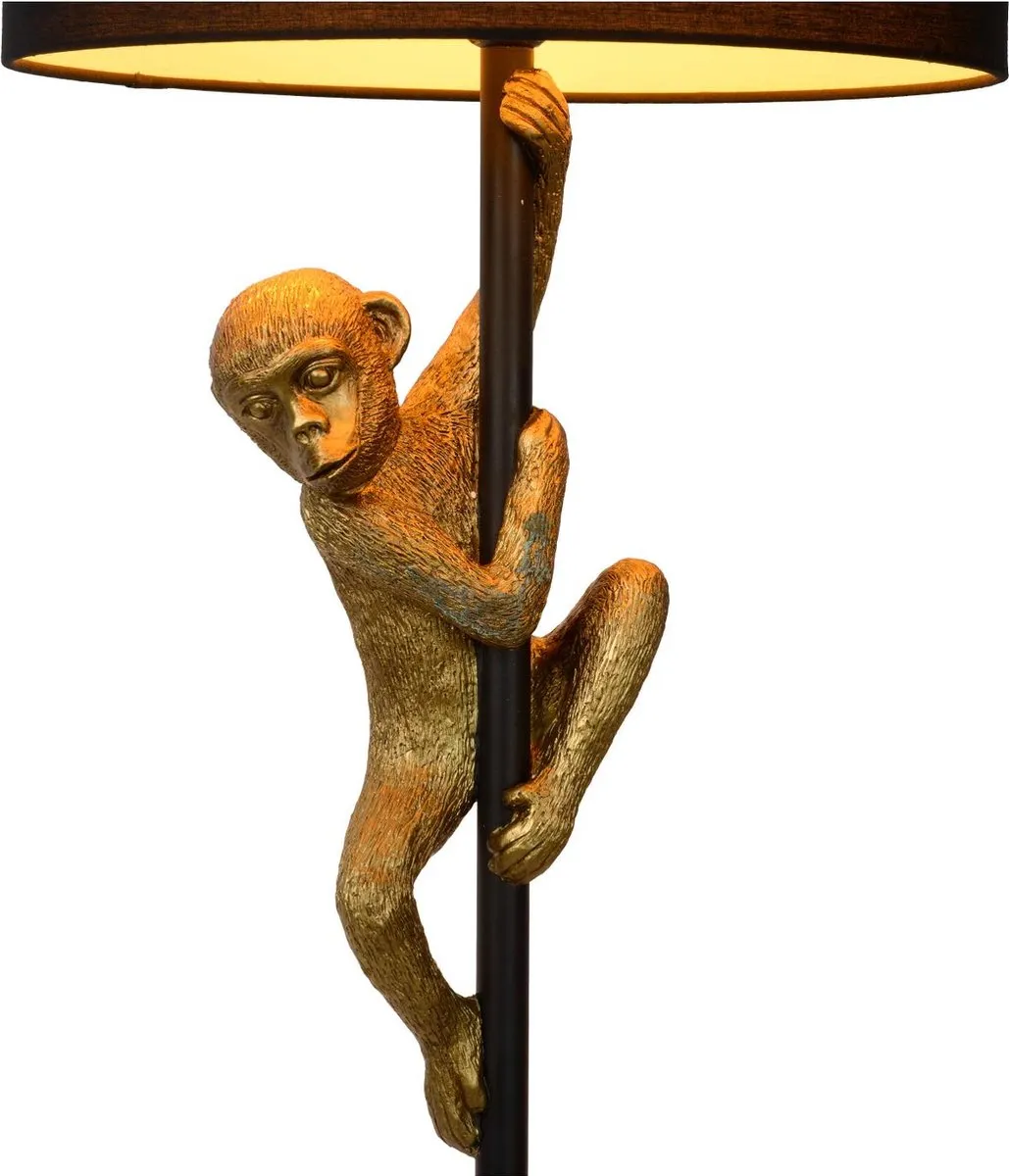 Lucide Extravaganza Chimp Vloerlamp Ø35cm - Zwart