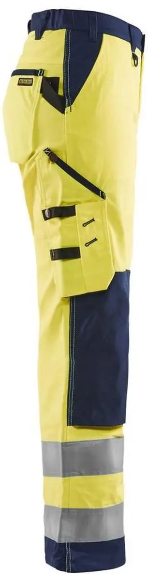 Blåkläder Dames Werkbroek 7155-1811 High Vis Geel/Marineblauw