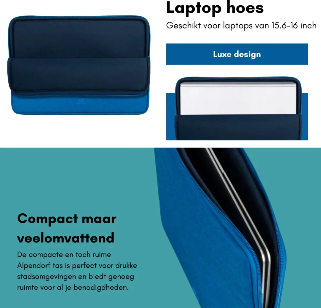 RivaCase Suzuka 7703 Laptophoes 14" - Aqua