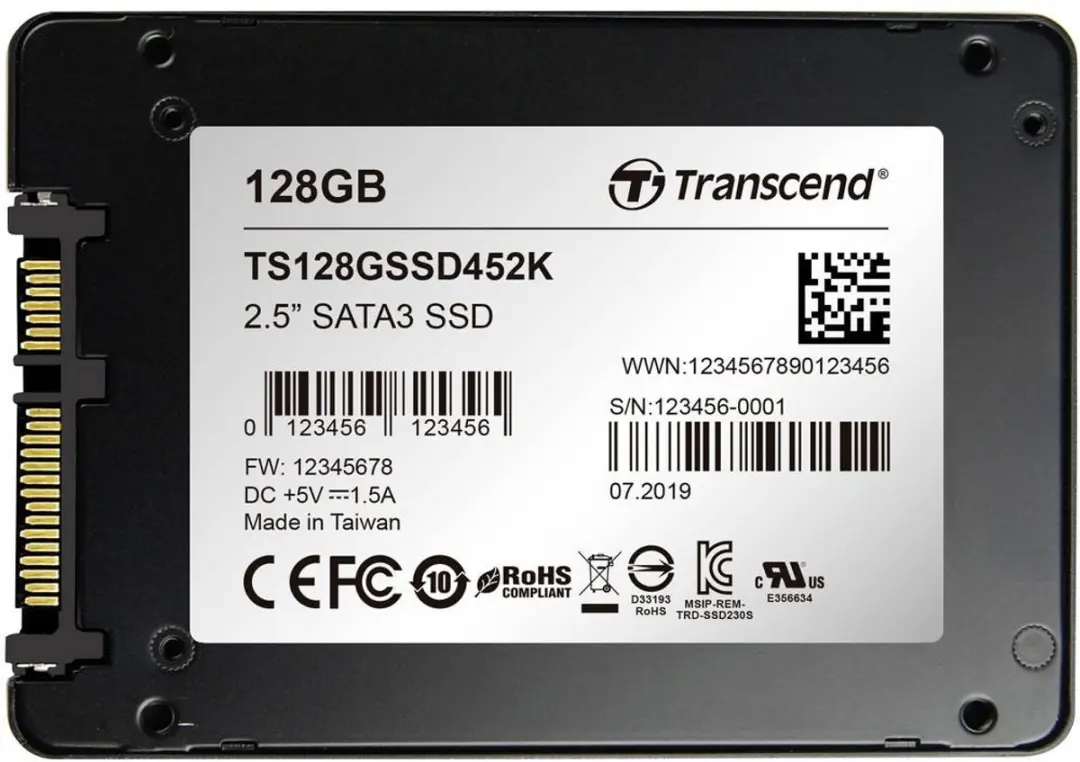 Transcend SSD452K 128GB SSD - 2.5 inch SATA 6Gb/s