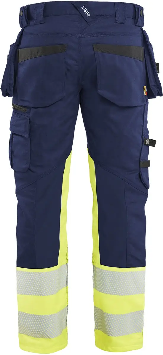 Blåkläder Hi Vis Stretch 11301149 Werkbroek Heren - Marineblauw/Geel - 108