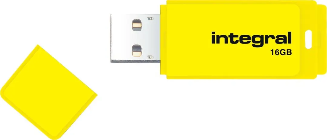 Integral Neon INFD16GBNEONYL USB-Stick - 16GB - Geel