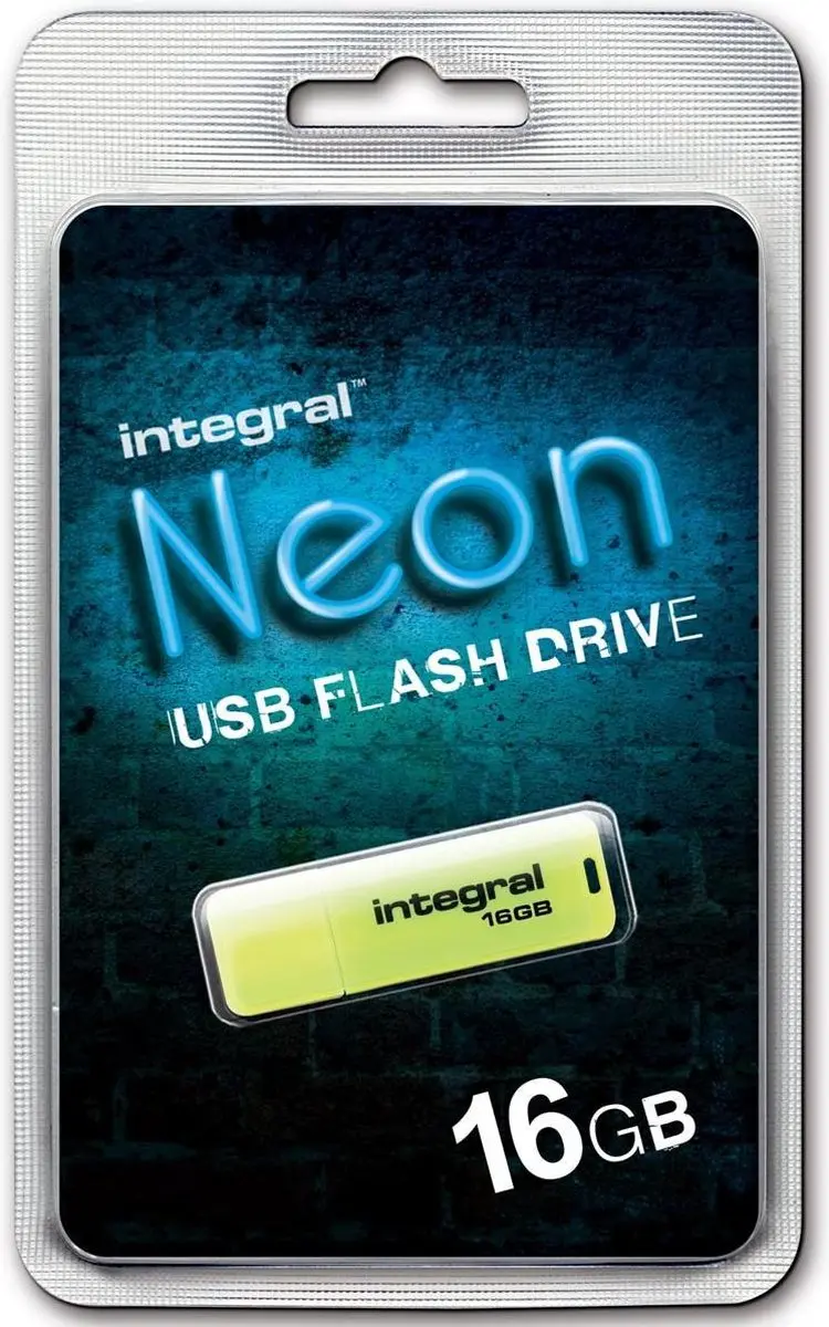 Integral Neon INFD16GBNEONYL USB-Stick - 16GB - Geel - afbeelding 6 van 6