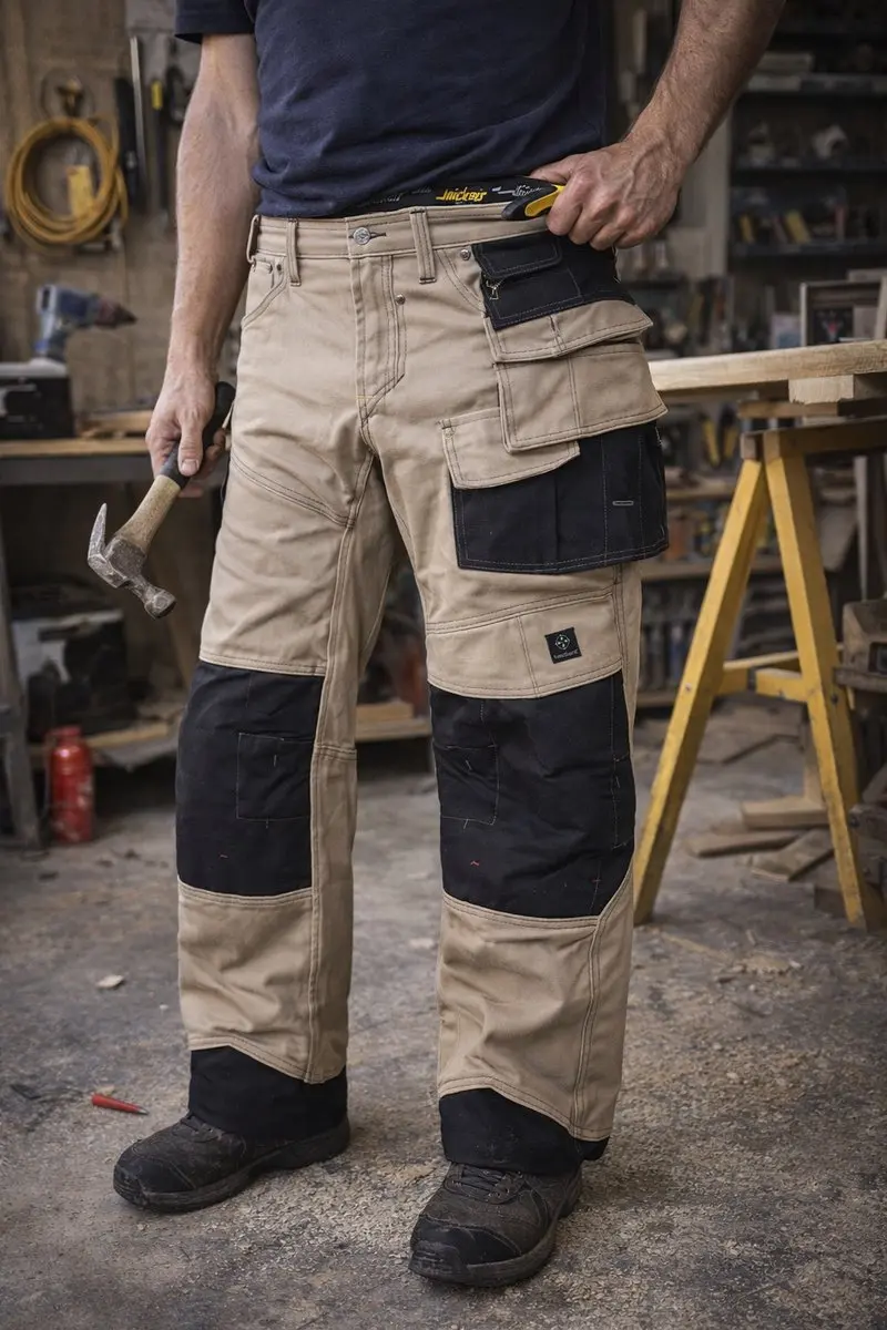 Snickers Werkbroek 46 Canvas Beige/Zwart