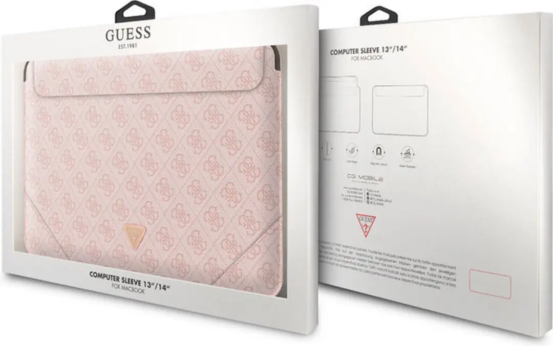 Guess 4G Triangle Laptoptas GUCS14P4TP - 14 inch - Roze