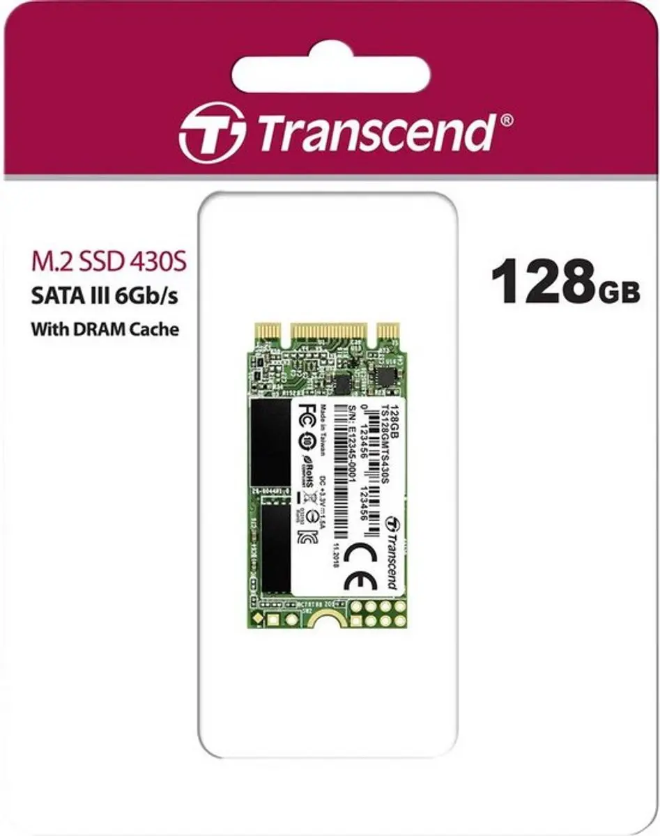 Transcend TS128GMTS430S M.2 SSD 128GB - SATA 6Gb/s