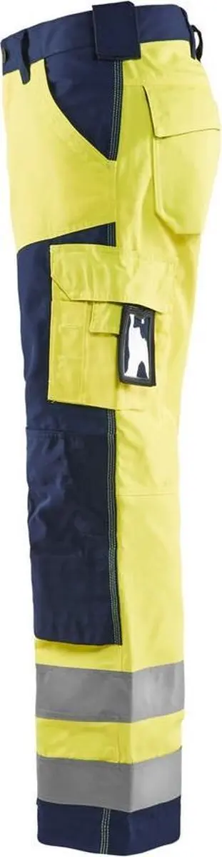 Blåkläder Werkbroek 1566-1811 High Vis Geel/Marineblauw - Maat 48