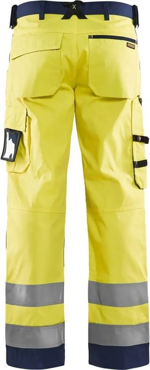 Blåkläder Werkbroek 1566-1811 High Vis Geel/Marineblauw - Maat 48