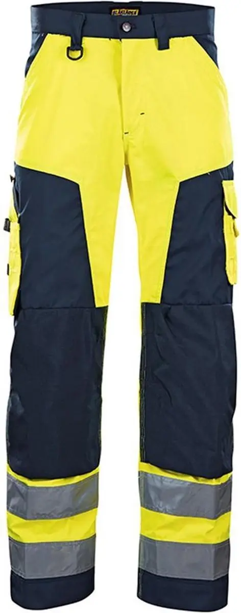 Blåkläder Werkbroek 1566-1811 High Vis Geel/Marineblauw - Maat 48