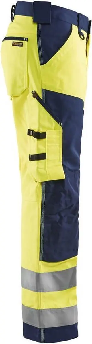 Blåkläder Werkbroek 1566-1811 High Vis Geel/Marineblauw - Maat 48