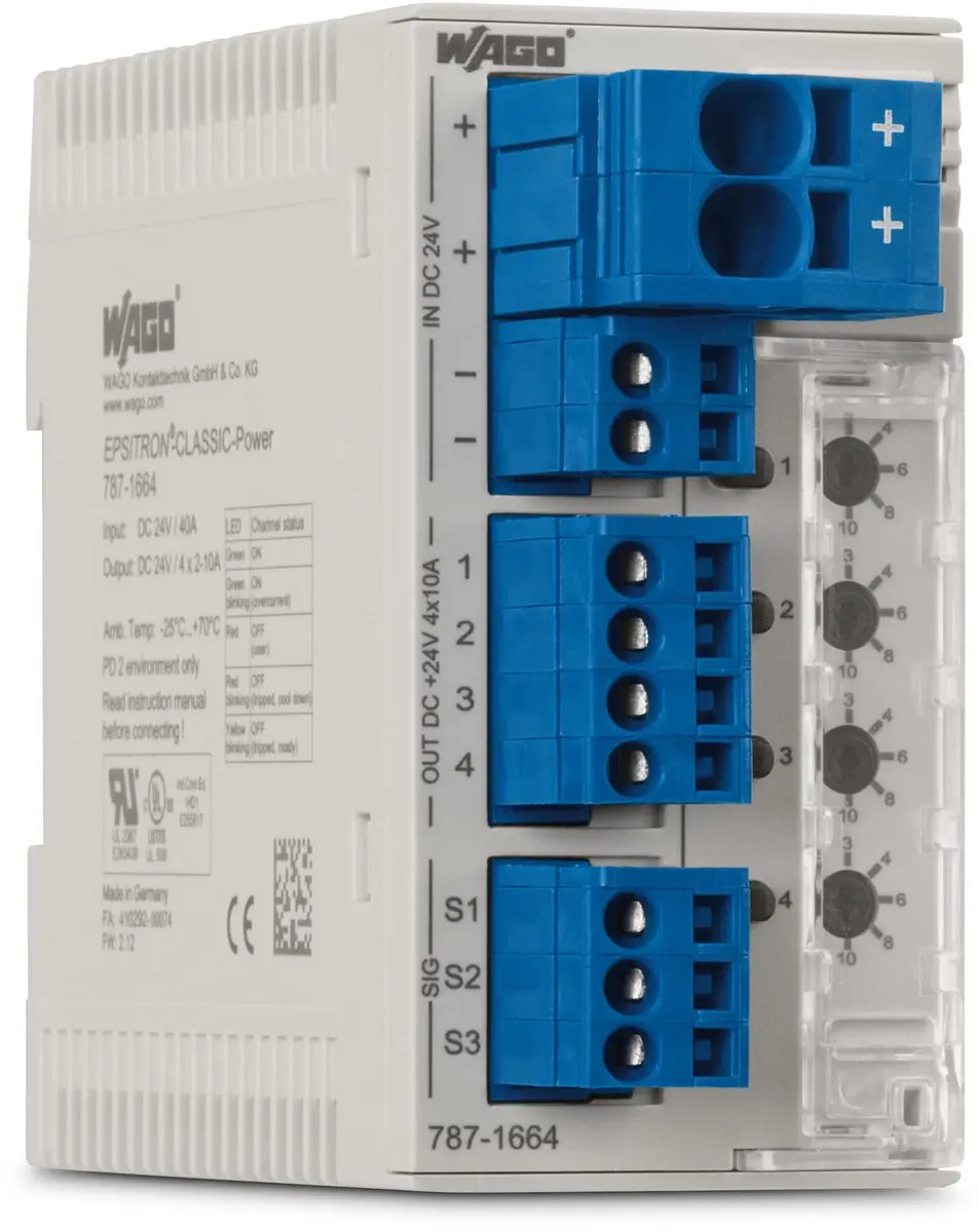 WAGO 787-1664 Elektronische Beveiligingsschakelaar 24V/DC 10A