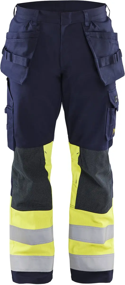 Blåkläder Multinorm Werkbroek 1479-1514 - Maat 58 - Marine/High Vis Geel