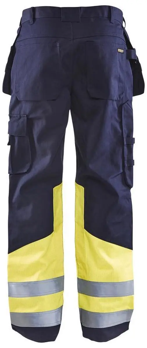 Blåkläder Multinorm Werkbroek 1479-1514 - Maat 58 - Marine/High Vis Geel - afbeelding 6 van 6