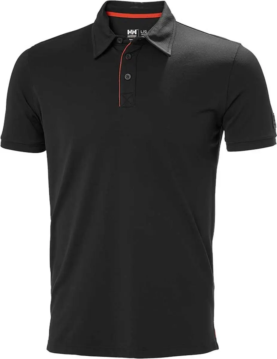 Helly Hansen Kensington Poloshirt - XL - Zwart/Wit/Lichtgrijs/Navy