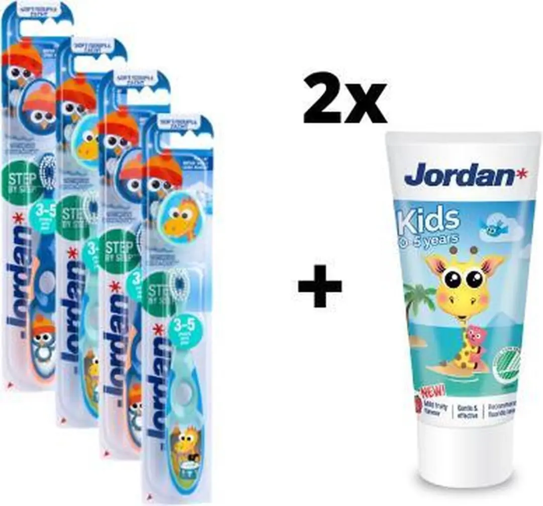 Jordan Step By Step 2 Tandenborstel & Tandpasta Set