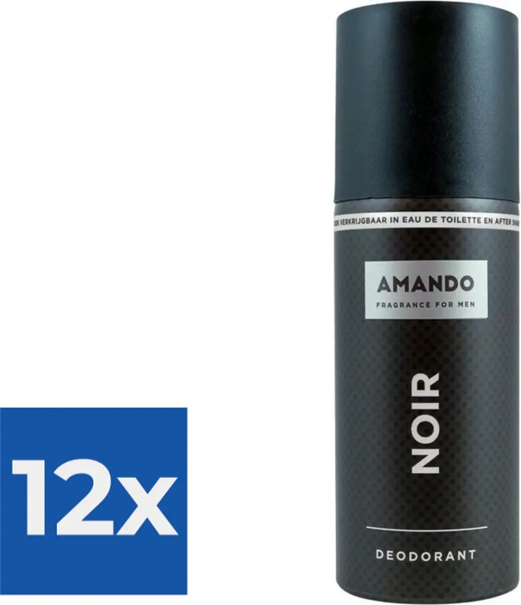 Amando Noir Deodorant Spray 150ml - 12 Stuks