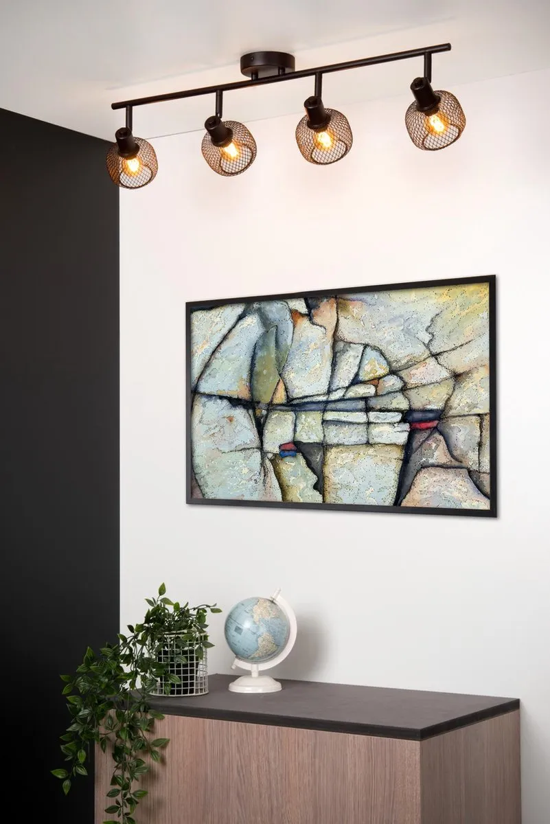 Lucide MAREN Plafondspot 4xE14 - Zwart