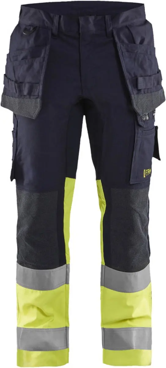 Blåkläder Multinorm Werkbroek 1487-1512 - 50 - Marine/High Vis Geel - afbeelding 6 van 6