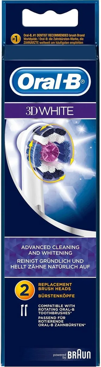 Oral-B 3D White Opzetborstels - 2 Stuks