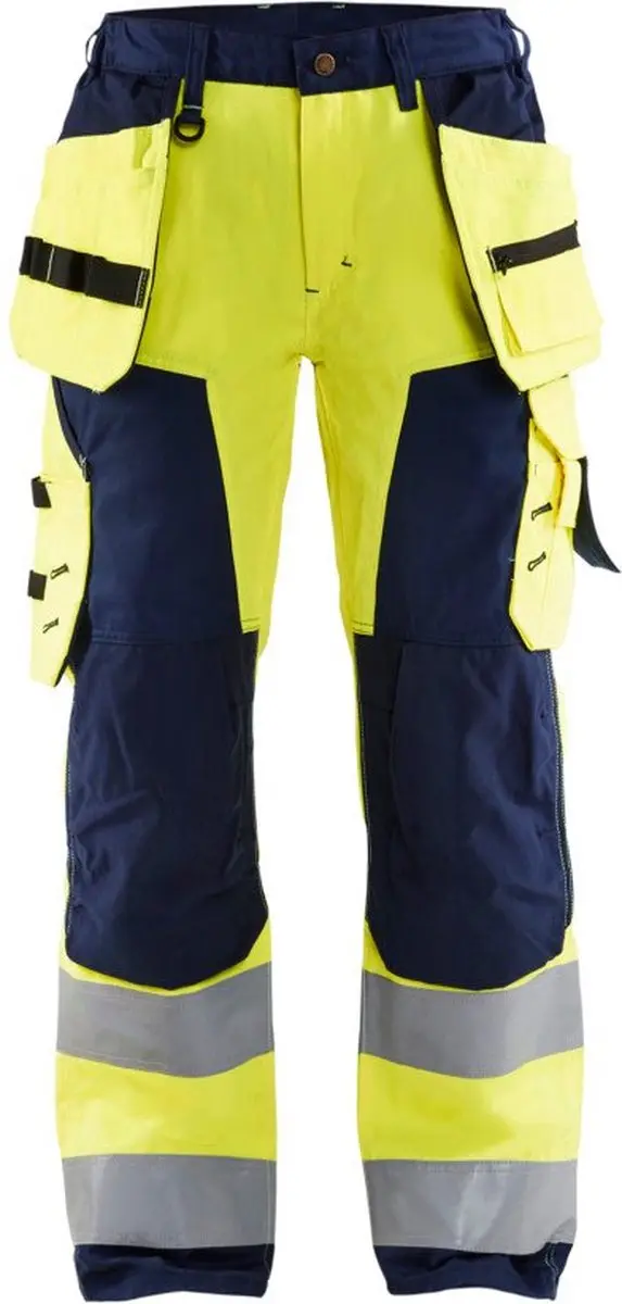 Blåkläder Dames Werkbroek 7156-1811 High Vis Geel/Marineblauw
