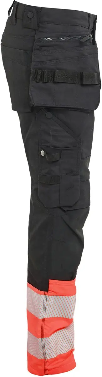 Blåkläder Hi Vis Stretch 11301149 Werkbroek - Heren - Zwart/Rood - 46
