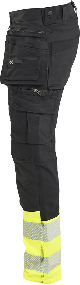 Blåkläder Hi Vis Stretch 11301149 Werkbroek - 44 - Zwart/Geel