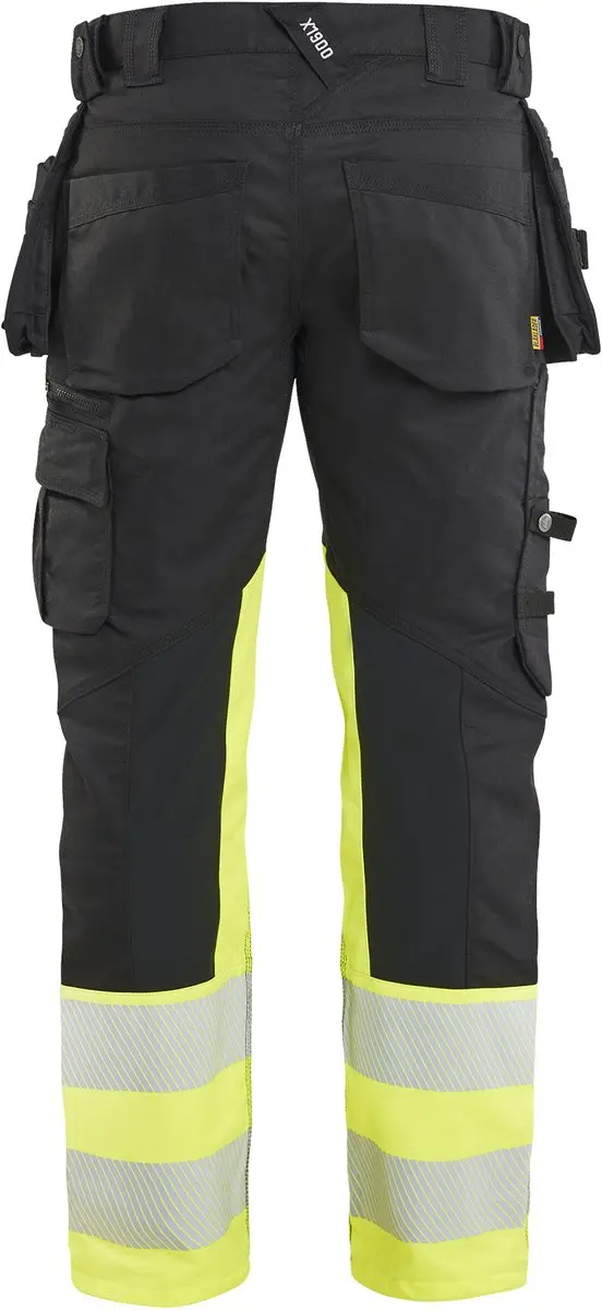 Blåkläder Hi Vis Stretch 11301149 Werkbroek - 44 - Zwart/Geel
