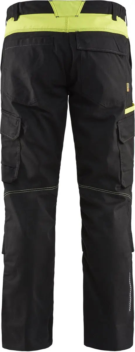 Blåkläder Industrie Werkbroek 1444-1832 - D132 - Zwart/High Vis Geel
