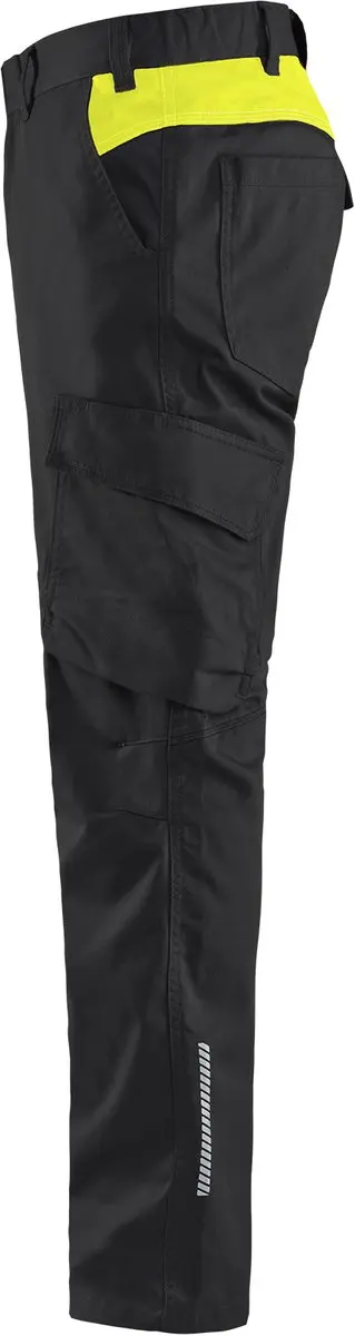 Blåkläder Industrie Werkbroek 1444-1832 - D132 - Zwart/High Vis Geel