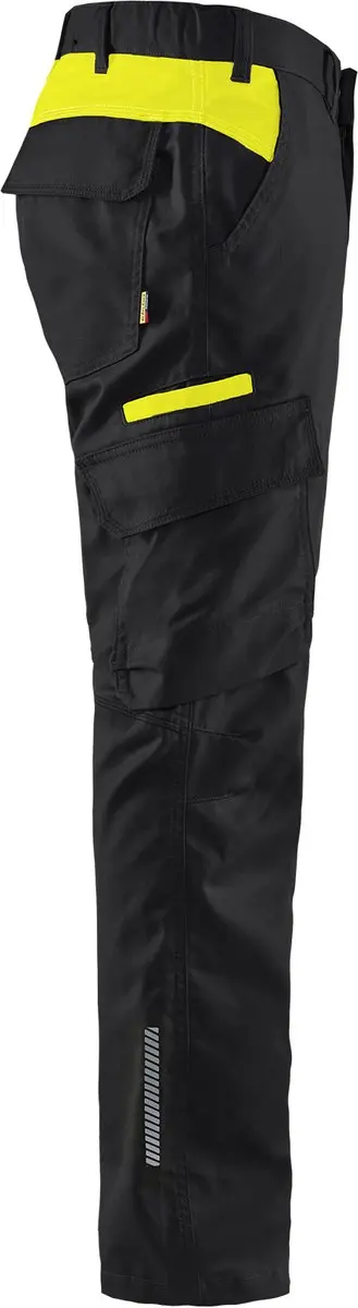 Blåkläder Industrie Werkbroek 1444-1832 - D132 - Zwart/High Vis Geel