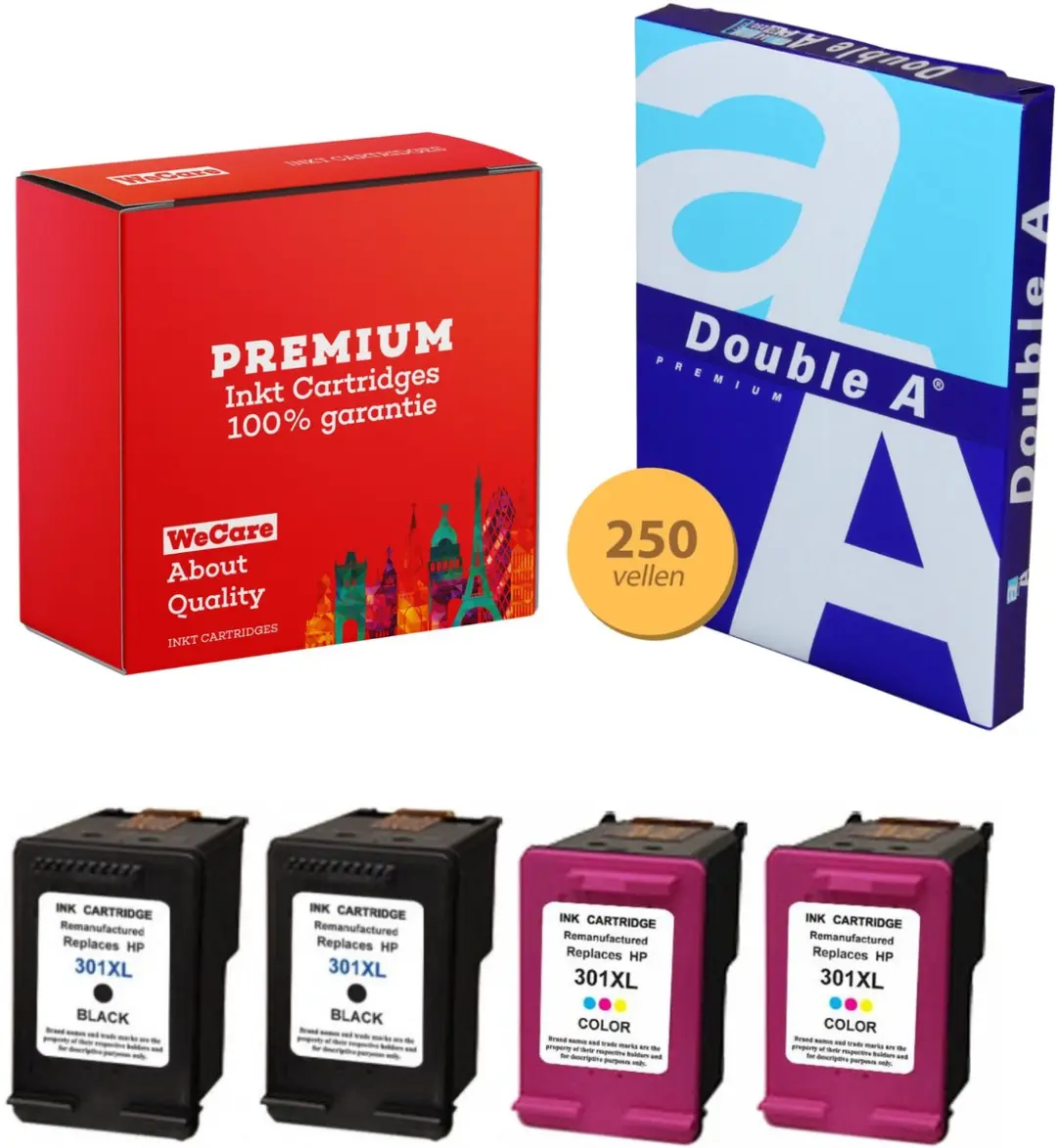 weCare HP 301XL Inktcartridges 4-pack