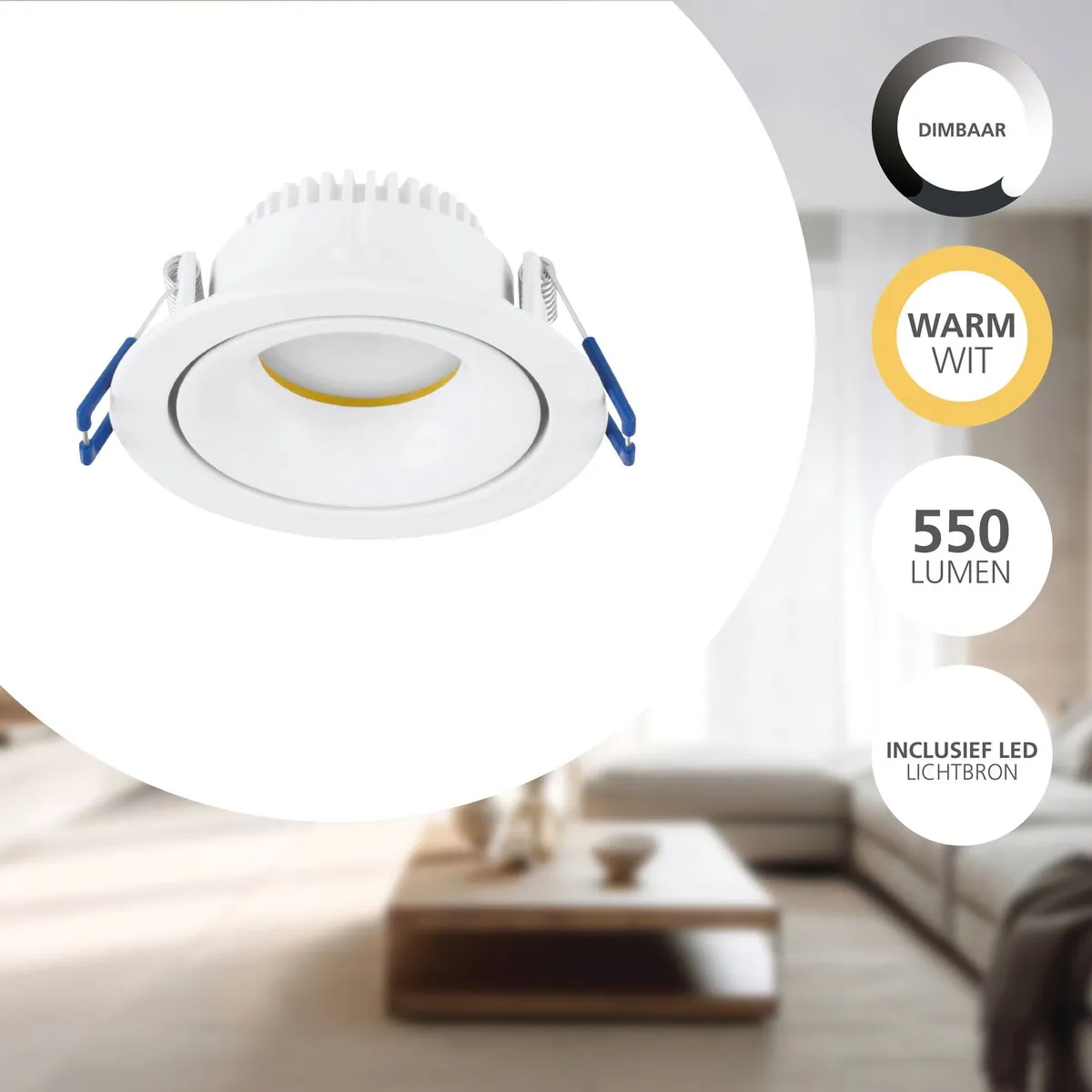 Eglo Arenals Inbouwspot LED Ø9.2cm
