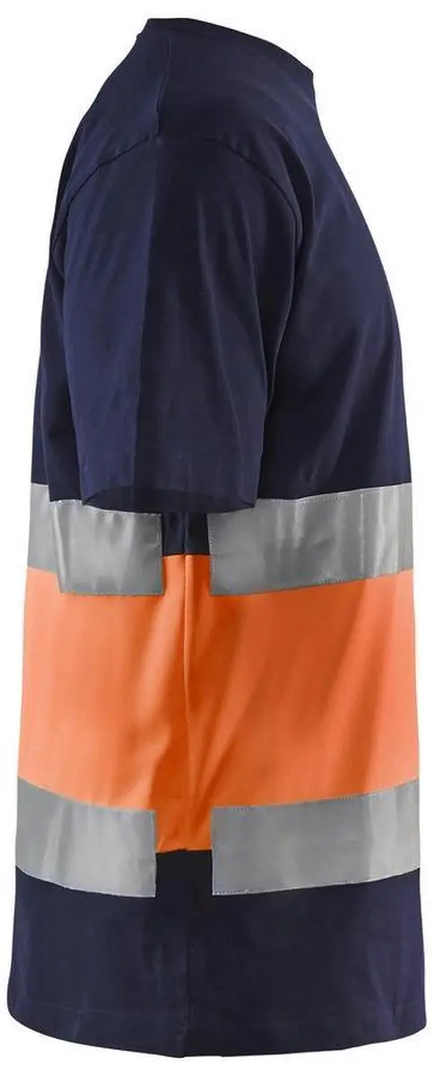 Blåkläder T-shirt High Vis 3387-1030 - M - Marineblauw/Oranje