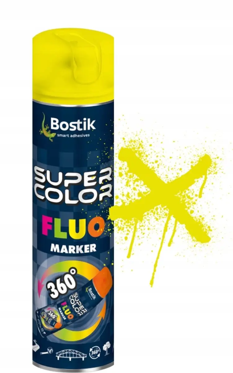 Bostik Super Color Fluorescerende Verf Geel 400ml