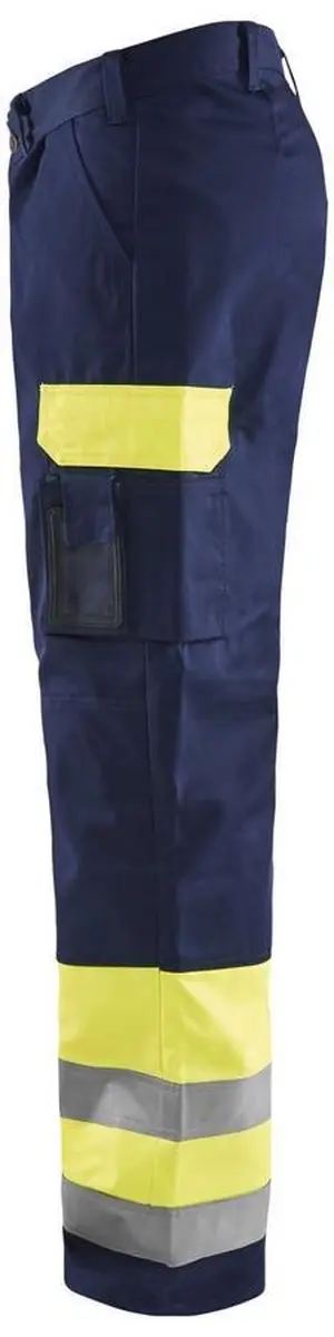 Blåkläder Werkbroek High Vis 1584-1860 124 - Geel/Marineblauw