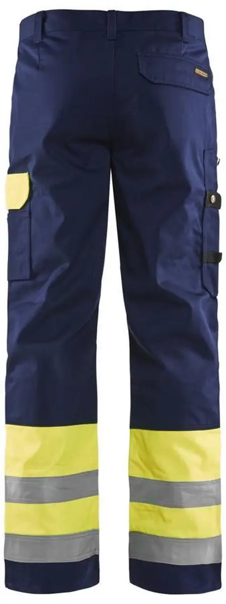 Blåkläder Werkbroek High Vis 1584-1860 124 - Geel/Marineblauw