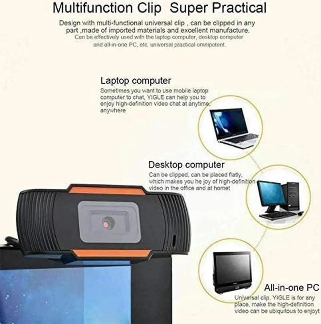 Webcam 1080P Full HD Camera, USB Streaming