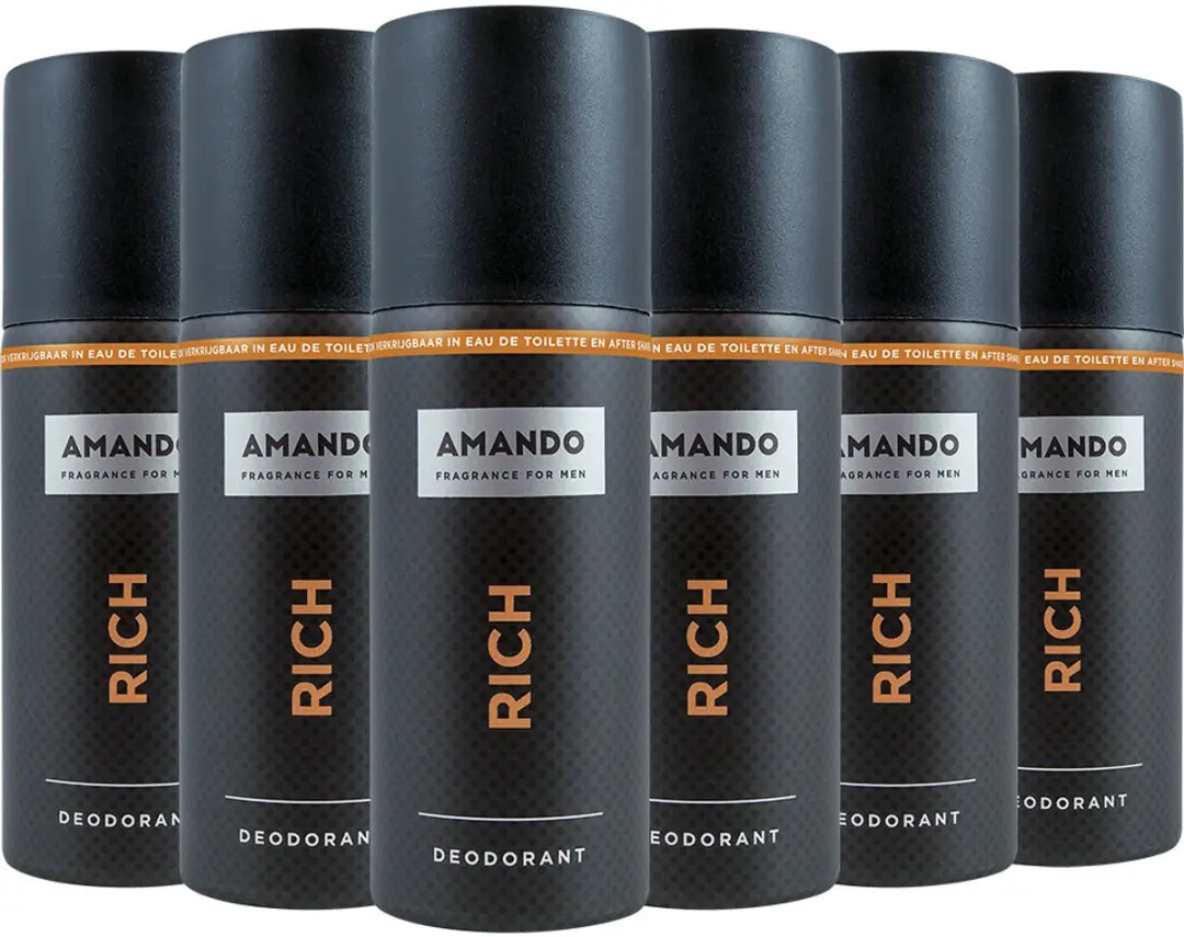 Amando Deodorant Rich - 6x150ml