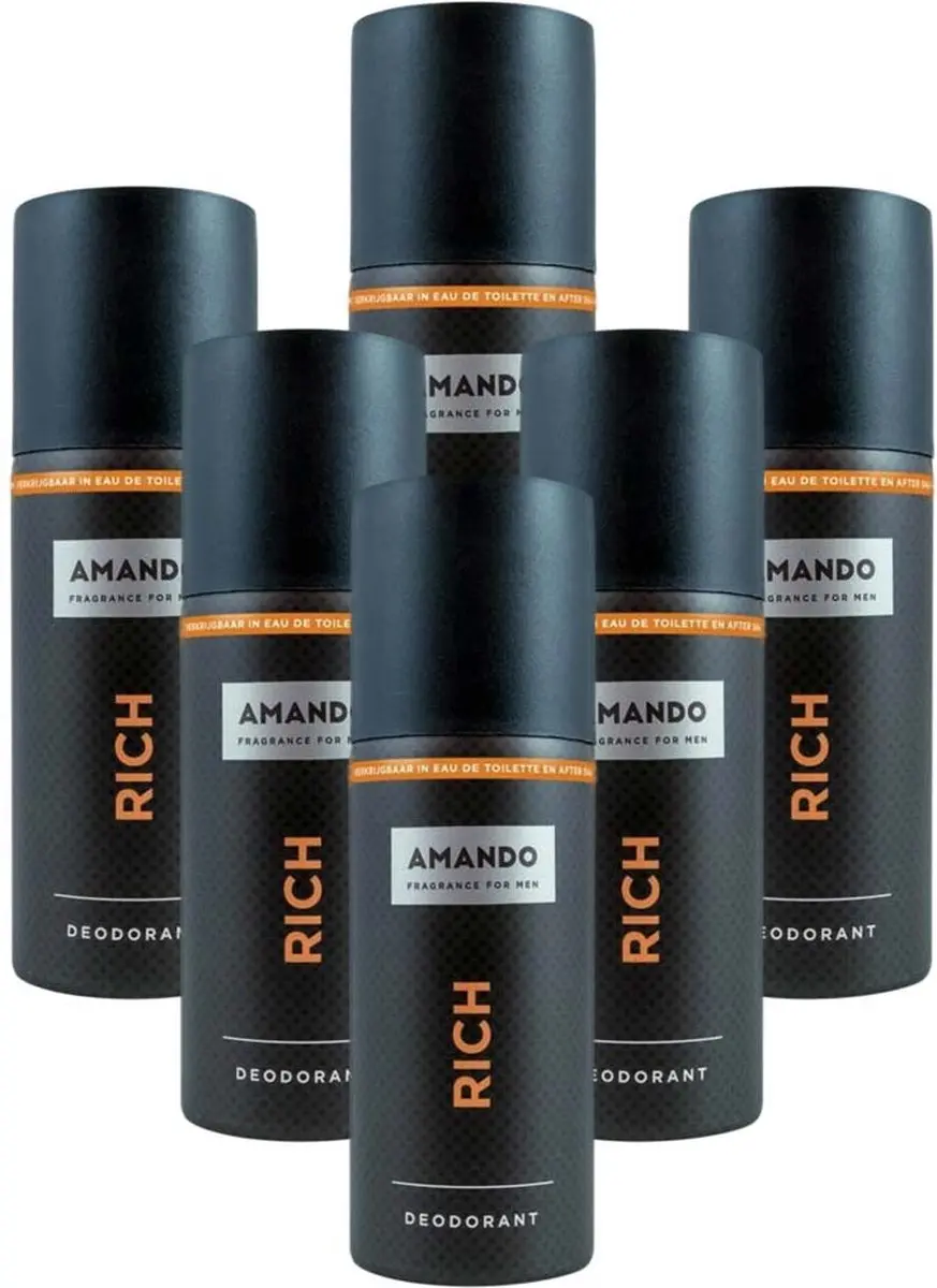 Amando Deodorant Rich - 6x150ml