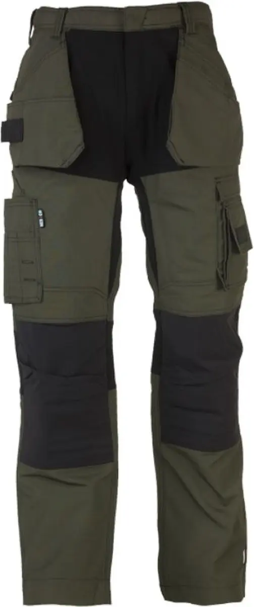 Herock Spector Werkbroek - Donker Kaki/Zwart - Maat 52