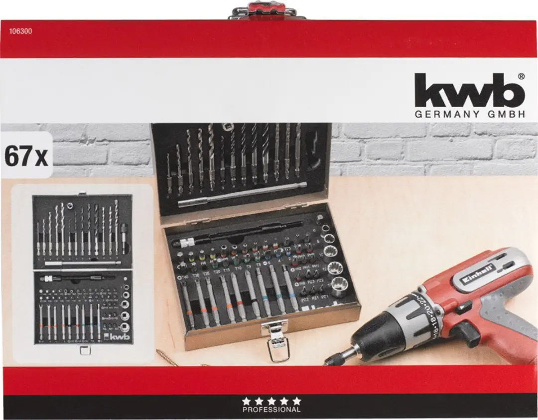 KWB 106300 Bitset 67-delig - Metaal