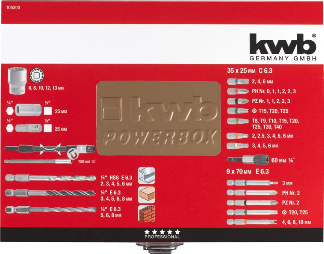 KWB 106300 Bitset 67-delig - Metaal - afbeelding 6 van 6