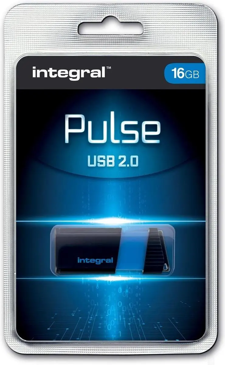Integral INFD16GBPULSEBL Cilinder Stofzak 16GB - Wit