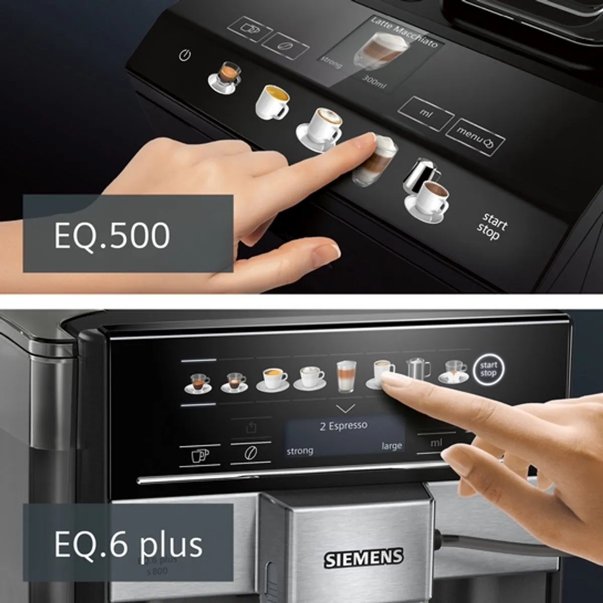 Siemens EQ6 Plus TE651319RW Espressomachine - Antraciet grijs