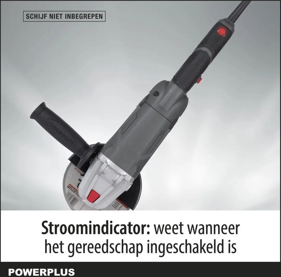 Powerplus POWESET2 Haakse Slijper 900W - 125mm