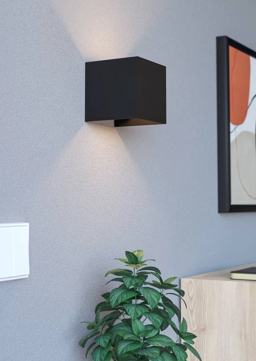 Eglo Rincine Wandlamp Sensor Oplaadbaar 72u - Zwart